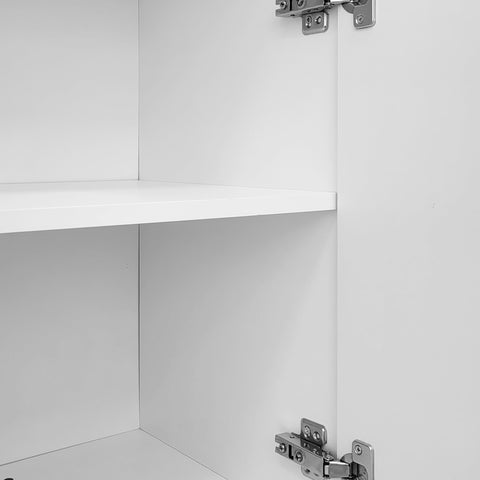 Rootz White Sideboard - Elegant Storage Unit - Modern Buffet - Quiet Operation - 120x37.5x80.8 cm