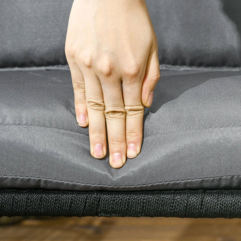 Rootz Garden Chairs - Outdoor Chairs - Set Of 2 - Boho Design - Seat And Back Cushions - Comfortable Seat Shell - Metal Frame - Steel-polyethylene - Dark Gray - 57W x 60D x 71H cm