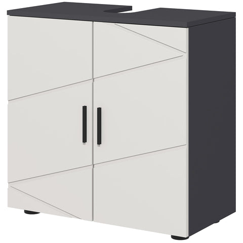 Rootz Bathroom Dresser - Wash Basin Unit - Bathroom Cabinet - Extra Storage - Grey - 60cm x 30cm x 60cm