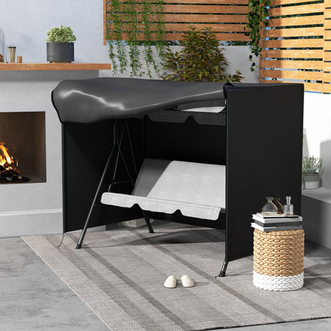 Rootz Garden Swing Cover - Protective Cover - Waterproof Cover - UV Protection - 205x124x164cm - Black