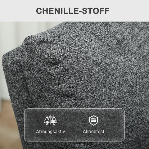 Rootz Relaxation Armchair - Adjustable Lying Chair - Modern Living Room Armchair - High-Density Foam Comfort - Grey - 63x98cm