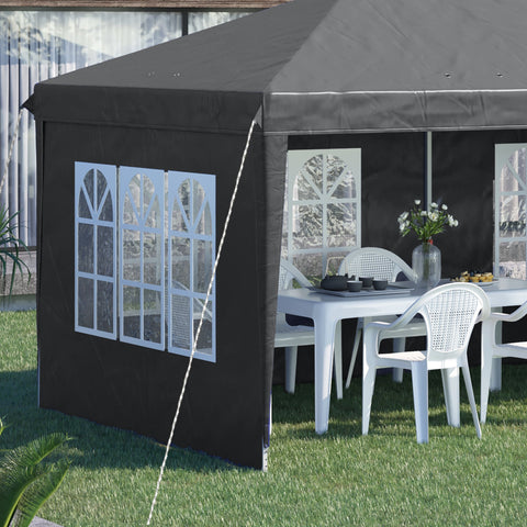 Rootz Pavilion Pop-up Foldable Tent - Reception Tent - Marquee Canopy - Weather-Resistant - 585cm x 295cm x 270cm