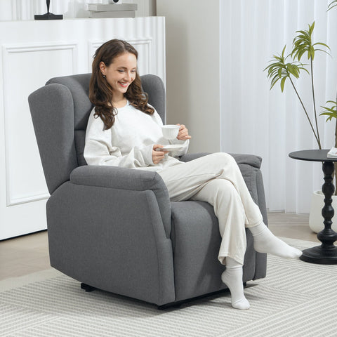 Rootz Adjustable Relaxation Armchair - Upholstery Chair - Recliner Chair - 160° Tilt for Comfort - 80x94x101cm Seated, 80x167x74cm Reclined, Grey