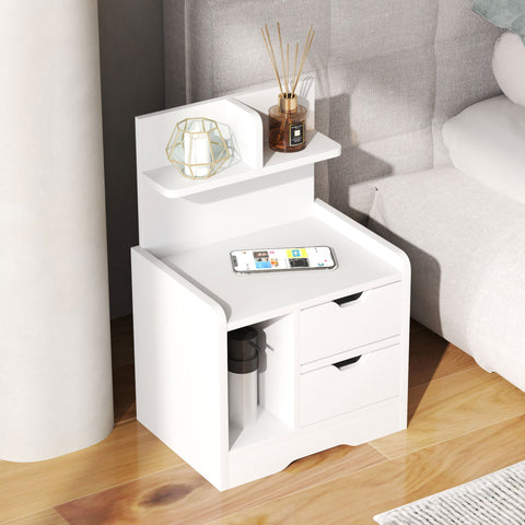 Rootz Bedside Table - Nightstand - Storage Organizer - Elegant Design - 40cm x 30cm x 60cm