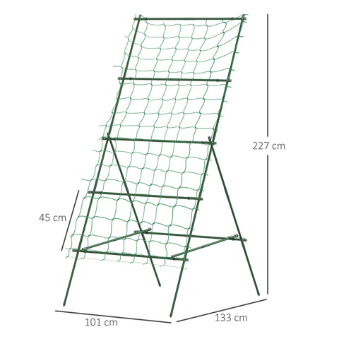 Rootz Garden Rose Trellis - Climbing Plant Support - Rustproof Tanning Aid - Weatherproof Steel - 101cm x 133cm x 227cm