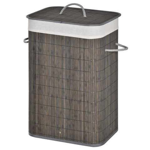 Rootz Laundry Basket with Handles - Washable Laundry Bag - Rattan Hamper - Durable & Water-resistant - 43l x 32b x 61h cm