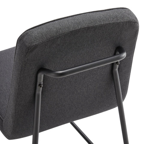 Rootz Gray Linen Dining Chairs Set - Upholstered Chairs - Metal Frame Seating - High Comfort Foam - 46L x 45W x 81.5H cm