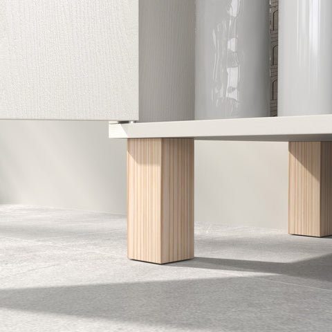 Rootz Bathroom Unit Wash Basin Cabinet - 2 Door Bathroom Storage - Adjustable Shelves - Moisture Resistant - 60x30x63 cm