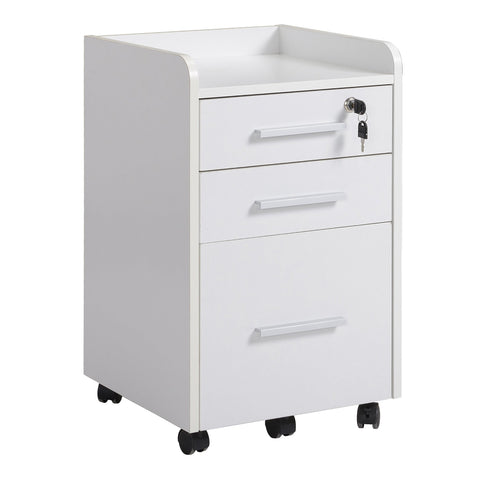 Rootz Office Storage Container - Office Organizer - Mobile File Cabinet - Lockable Drawer, Easy Mobility - 39.2cm x 40cm x 65.4cm