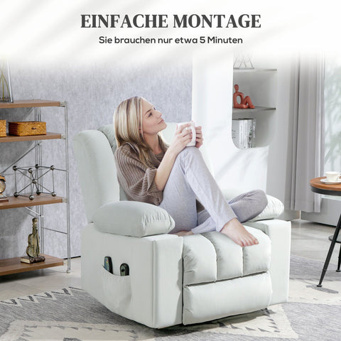 Rootz Electric Riser Chair - Recliner - Massage Chair - Velvet Fabric for Optimal Comfort - 101W x 93D x 104H cm