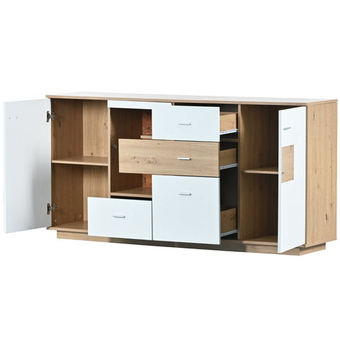 Rootz Modern Sideboard with LED Lighting - Storage Cabinet - Buffet Console - Elegant & Spacious - 160L x 40W x 77H cm