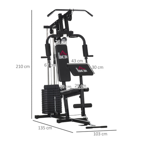 Rootz Fitness Station - Home Gym - Multi-Function Equipment - Muscle Development - 135 x 103 x 210 cm
