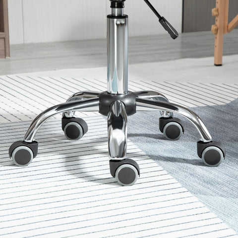 Rootz Swivel Rolling Stool - Ergonomic Work Seat - Height Adjustable Chair - 47-62 cm - Padded PU Leather - 45L x 47W x 72-87H cm