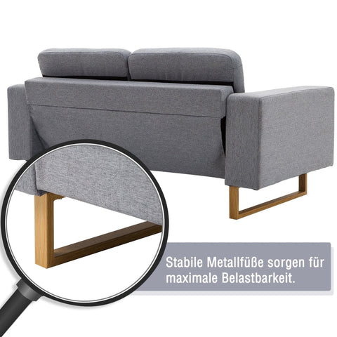 Rootz 2-Seater Sofa - Compact Couch - Loveseat - High Comfort - Durable Build - 145cm x 82cm x 78cm