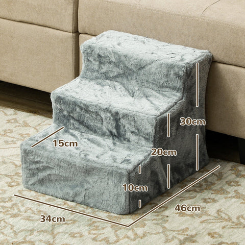 Rootz Cat Staircase - Pet Steps - Animal Ramp - Back & Joint Support - 46cm x 35cm x 35cm