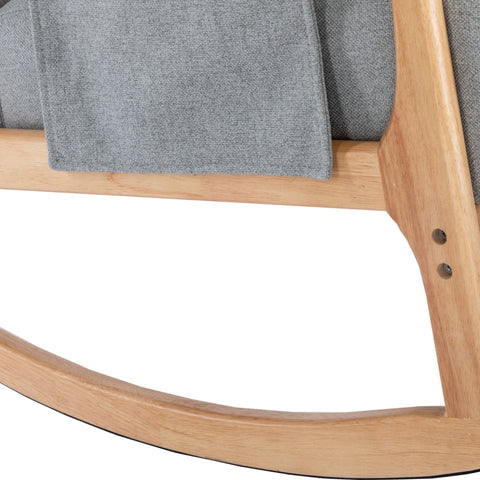 Rootz Rocking Chair Set - Recliner - Glider - Ergonomic Comfort - Solid Wood Structure - Chair: 65x85x94cm, Footrest: 53x36x36cm