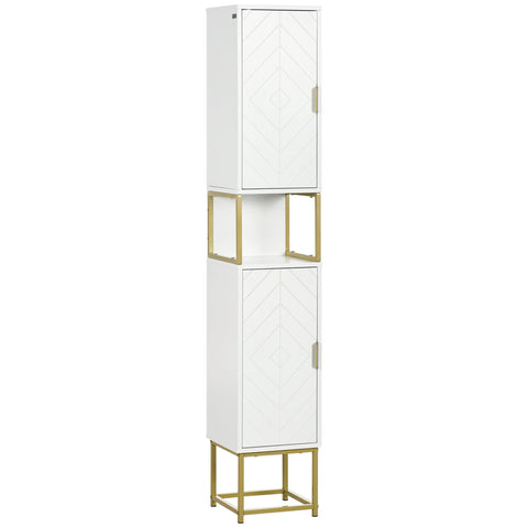 Rootz Bathroom Cabinet - Storage Unit - Organizer Shelf - Space-Saving Design - 30x30x170.7cm