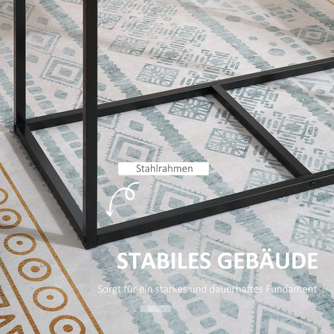 Rootz Dining Table Set - Compact Dining Chairs Set - Stylish Brown Kitchen Furniture - Space-Saving Design - 90cm x 47cm x 76cm