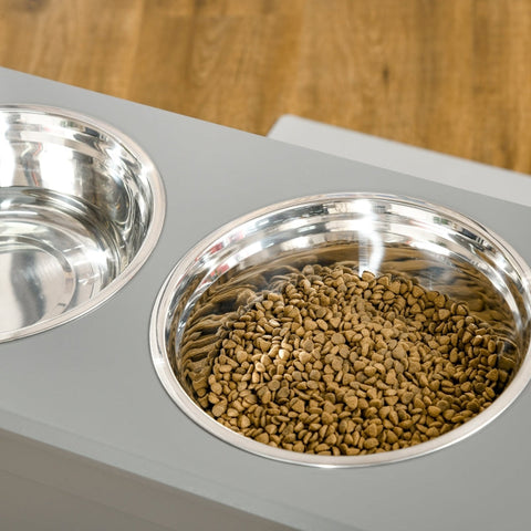 Rootz Elevated Feeding Bowl - Raised Pet Feeder - Pet Feeding Station - Improves Digestion - 60L x 30W x 41H cm