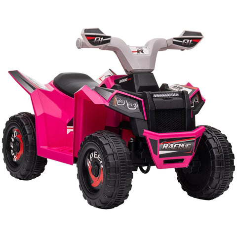 Rootz Electric Children's Quad - Kids Ride-On ATV - Toddler Electric Vehicle - Safe Speed - Easy Operation - Long-lasting Fun - 70cm x 41.5cm x 48.5cm - Plastic & Metal - Pink