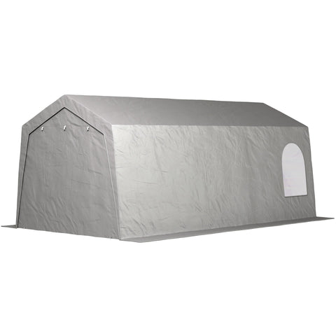 Rootz 3x6m Waterproof Garden Shed - Storage Tent - Outdoor Shelter - UV Resistant - Galvanized Metal Frame - 300x597x257cm