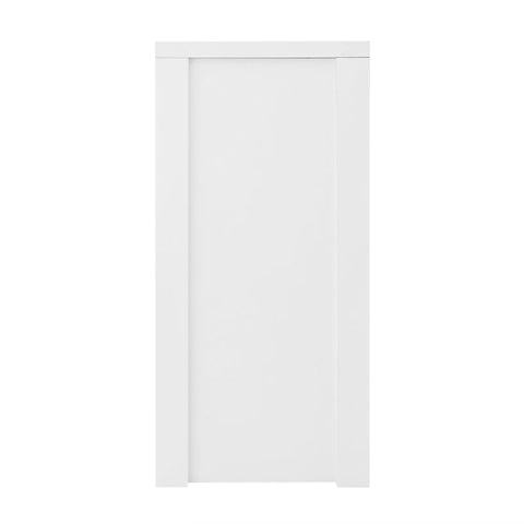 Rootz Minimalist Sideboard - Modern Storage Unit - Elegant Cabinet - Adjustable Dividers - White & Gold - 140L x 38W x 80H cm