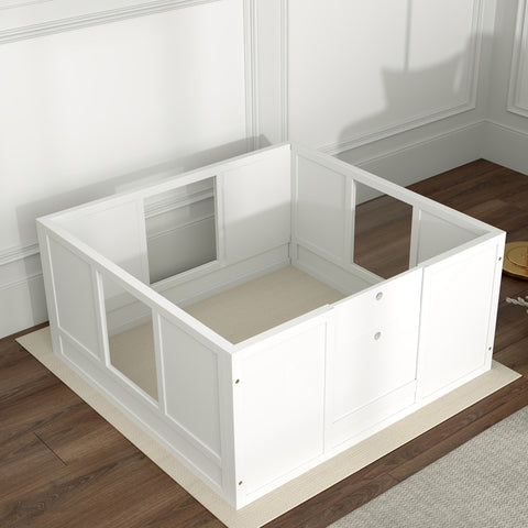 Rootz Puppy Crate for Small/Medium Dogs - Dog Litter Box - Pet Shelter - Adjustable Entrance - Non-Slip Pads - 100 x 96 x 48 cm