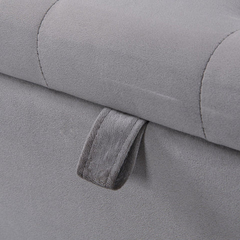 Rootz Upholstered Velvet Bench - Bed Stool - Footstool - Ample Storage - 138L x 41W x 42H cm