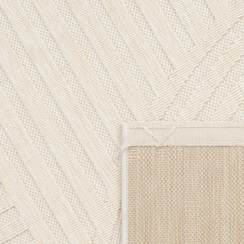 Indoor Outdoor Rug – Durable & Soft – Geometric 3D Pattern – Weather & UV Resistant – Easy to Clean – Elegant Border – Patio & Living Room Use