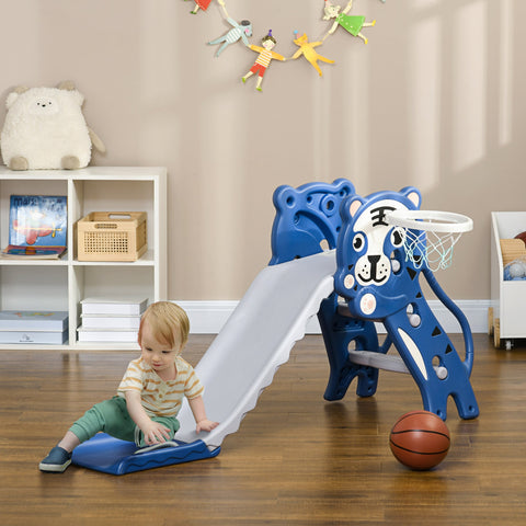 Rootz Children's Slide - Indoor Slide - Toddler Slide - Basketball Hoop Fun - 133cm x 60cm x 70cm - Suitable for 18 to 36 Months