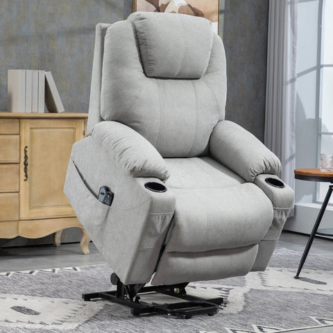 Rootz TV Armchair - Recliner Chair - Massage Chair - Ultimate Comfort - Effortless Stand-Up Assistance - Customizable Recline - Full-Body Massage - 90L x 101W x 107H cm - Polyester, Foam
