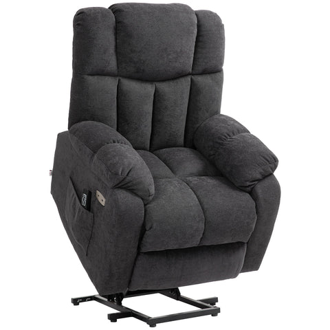 Rootz 2-in-1 Recliner Chair - TV Armchair - Cinema Seat - USB Ports, Pocket Springs - 92cm x 95cm x 107cm (Upright) - Black