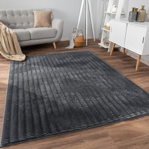 Soft Deep-Pile Rug – Modern Patterns – Durable, Easy Clean, 100% Polyester