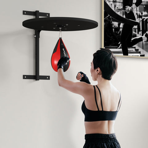 Rootz Wall Boxing Platform - Speed Ball Box Bag - Height Adjustable - Space-Saving Design - 73cm x 60cm x 60cm