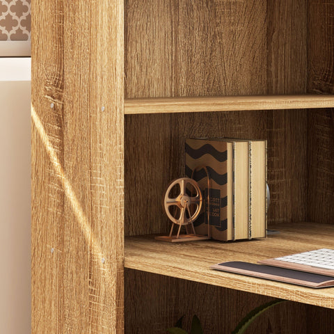 Rootz Computer Desk with Shelf - Office Desk - Corner Desk - Multi Storage - 120cm x 55cm x 120cm