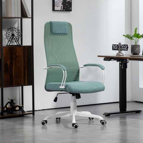 Rootz Rotating Office Chair - Ergonomic Lumbar Chair - Adjustable Desk Chair - Thick Foam Support - 58 x 61 x 115-125 cm