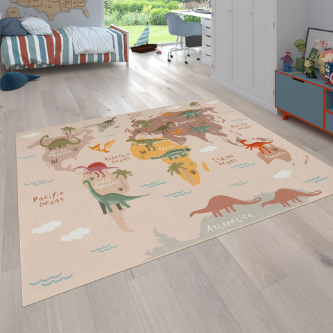 Children’s Play Mat Rug – City Streets Design – Durable & Easy to Clean – Soft Short-Pile – Creative Kids Room Carpet