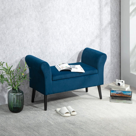 Rootz Upholstered Bench - Stylish Seat - Elegant Storage - Extra Comfort - 111.5cm x 41cm x 65cm