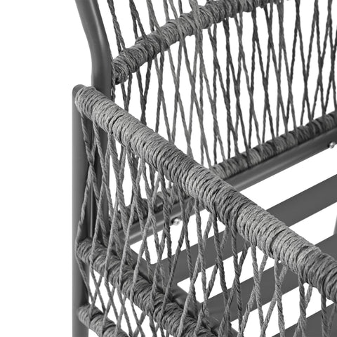 Rootz 5 Piece Garden Lounge Set - Outdoor Dining Set - Patio Furniture - Weather Resistant Durability - Chairs: 64.5x58x86 cm, Table: 83.5x83.5x74 cm