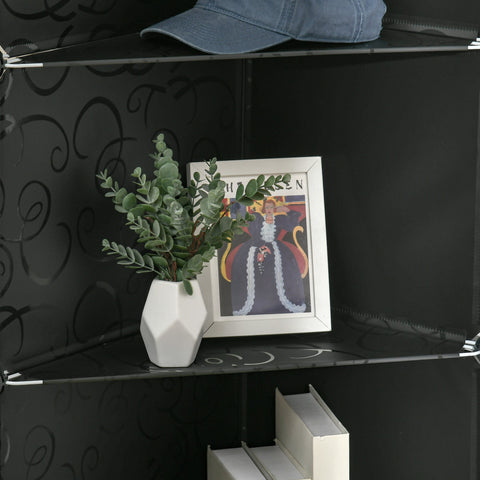Rootz Modular Storage Cabinet - Wardrobe - Closet - Durable Plastic & Steel - 16 Compartments - 145x46x162cm