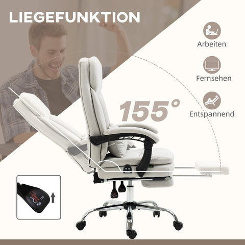 Rootz Massage Office Chair - Ergonomic Office Chair - Heated Office Chair - Intensive Study Chair - 66cm x 67cm x 110-118cm