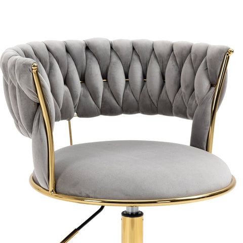 Rootz Velvet Office Chair - Swivel Chair - Ergonomic Chair - Maximum Comfort - 62cm x 62cm x 67cm