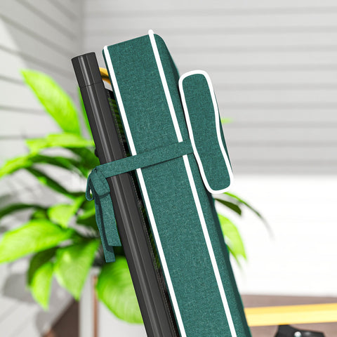 Rootz Seat Cushion - Chair Cushion - Water-Repellent Cushion - UPF50+ Protection - 120cm x 47cm x 9.5cm - Green