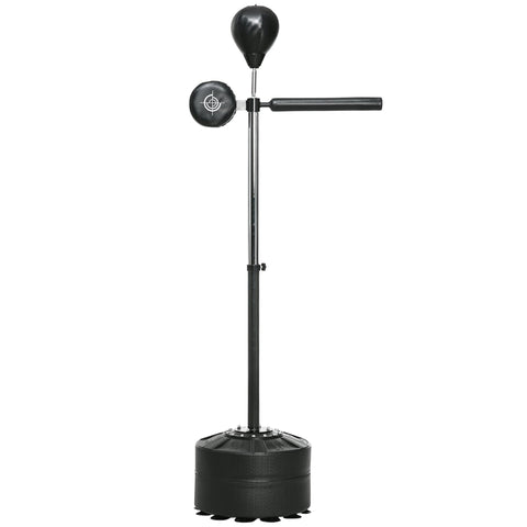 Rootz Boxing Stand with Punching Ball - Height Adjustable - Rotatable - Strength Training - 80.5 x 48 x 163-205 cm