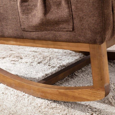 Rootz Mid-Century Modern Rocking Chair - Nursery Chair - Glider Chair - Optimal Comfort - 68.83cm x 93.97cm x 100.83cm