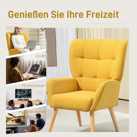 Rootz Cozy Armchair - Upholstered Armchair - Velvet Chair - High Comfort - 66W x 75D x 100H cm