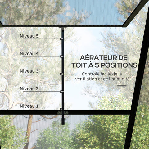 Rootz Polycarbonate Greenhouse - Gardening House - Plant Shelter - Protects from UV & Cold - 127 x 253 x 240 cm