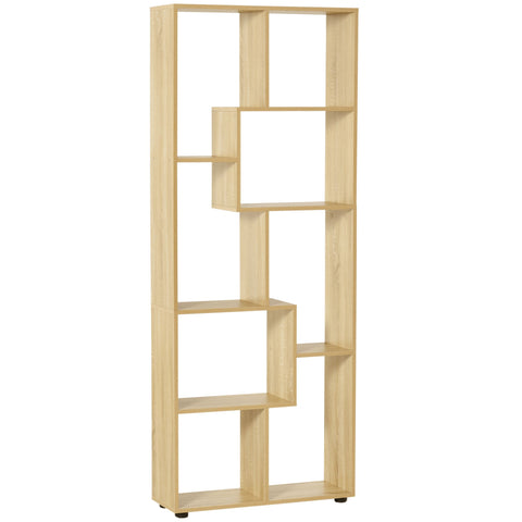 Rootz Library Shelf - Zig-Zag Bookshelf - Storage Rack - Versatile & Elegant - 70L x 24W x 178H cm