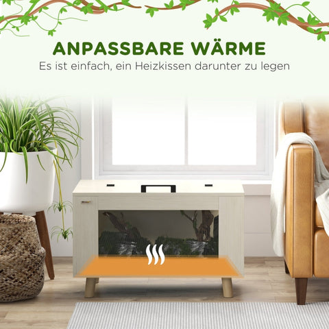 Rootz Reptile Box Terrarium - Vivarium - Kweekbox - Gemakkelijke toegang - Gezonde luchtstroom - Duidelijk zicht - 80 cm x 50 cm x 50 cm - Gehard glas