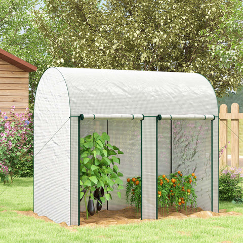 Rootz Garden Greenhouse - Plant Shelter - UV Resistant Outdoor Tent - Promotes Growth - 2m² - 200L x 100W x 178H cm - 2 Zip Doors